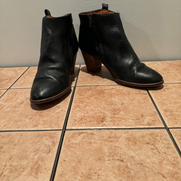 Madewell The Billie Leather Ankle Boot in Black Size 7 - Picture 2 of 11